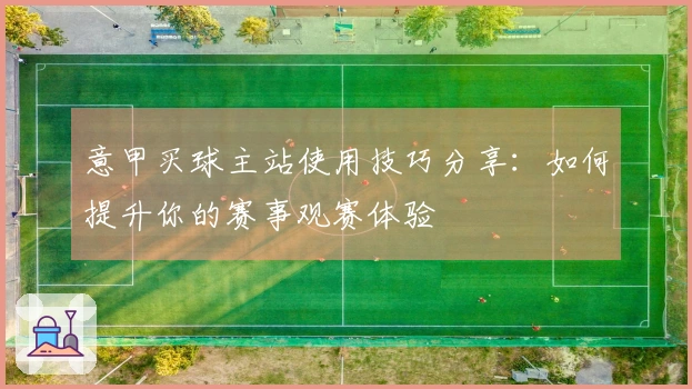 意甲买球主站使用技巧分享：如何提升你的赛事观赛体验
